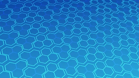 Animated abstract pattern with geometric elements in blue tones Stock Footage 233631827