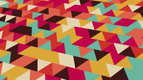 Animated abstract pattern with geometric elements in multicolored tones Stock Footage 233631836