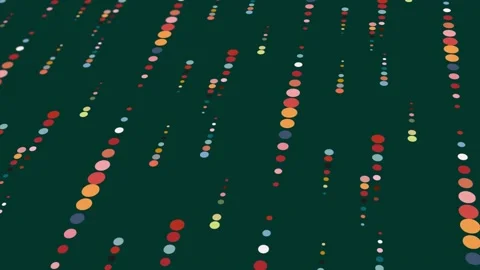 Animated abstract pattern with geometric elements in multicolored tones Stock Footage 233631887