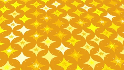 Animated abstract pattern with geometric elements in yellow-orange tones Stock Footage 233631906