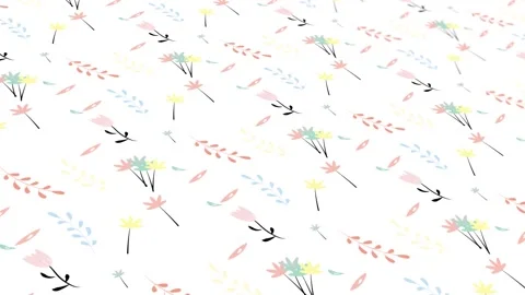 Animated abstract pattern with geometric elements form of flowers. pastel Stock Footage 233783588