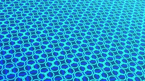 Animated abstract pattern with geometric elements in blue tones Stock Footage 233783590