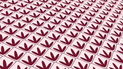 Animated abstract pattern with geometric elements in red tones Stock Footage 233783641