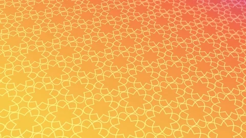Animated abstract pattern with geometric elements in yellow-orange tones Stock Footage 233783713