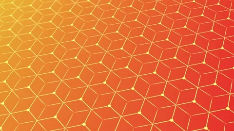 Animated abstract pattern with geometric elements in yellow-orange tones 스톡 동영상 233783785