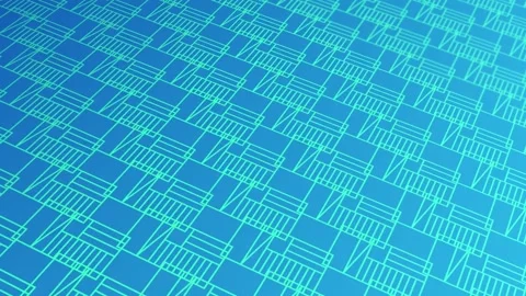 Animated abstract pattern with geometric elements in blue tones 스톡 동영상 233783789