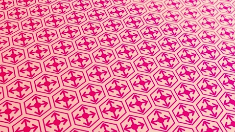 Animated abstract pattern with geometric elements in pink-gold tones Stock Footage 233783919