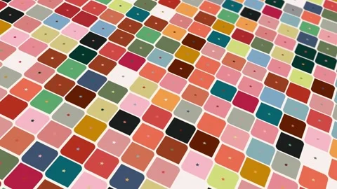 Animated abstract pattern with geometric elements in multicolored tones 스톡 동영상 233783951