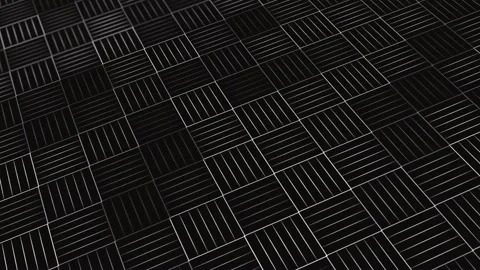 Animated abstract pattern with geometric elements in black-gray tones 스톡 동영상 233784009