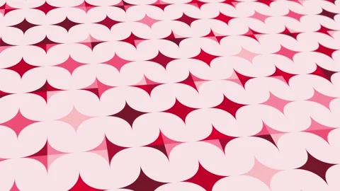 Animated abstract pattern with geometric elements in red tones 스톡 동영상 233784051