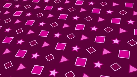 Animated abstract pattern with geometric elements in pink tones Stock Footage 233784064
