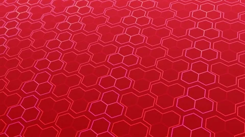 Animated abstract pattern with geometric elements in red tones Stock Footage 233784116