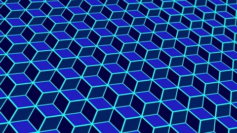 Animated abstract pattern with geometric elements in blue tones 스톡 동영상 233784157