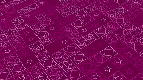 Animated abstract pattern with geometric elements in pink tones 스톡 동영상 233784160