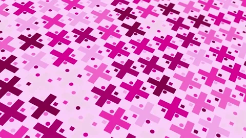 Animated abstract pattern with geometric elements in pink tones 스톡 동영상 233784277