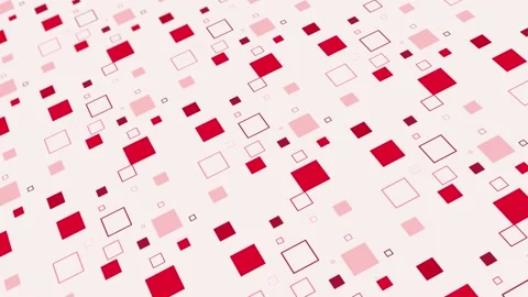 Animated abstract pattern with geometric elements in red tones 스톡 동영상 233784284