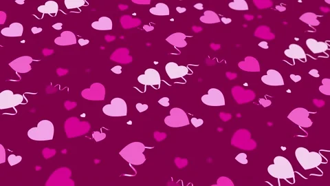 Animated abstract pattern with heart shaped geometric elements. pink Stock Footage 233631765