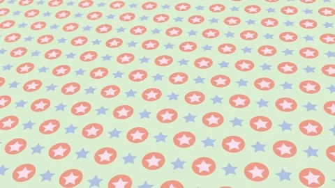 Animated abstract pattern with star geometric elements. pastel color Stock Footage 233554765