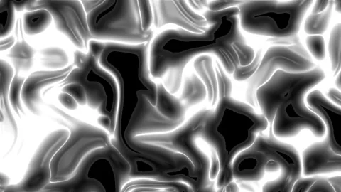 Animated abstract pattern, swirling, white, gray, black, liquid. Stock Footage 283560617