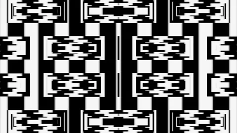 Animated abstract patterns. Looped graphic background of geometric objects. Pale Stock Footage 247236032