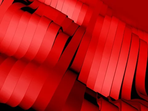 Animated Abstract Red Wavy Bands Stock Footage 76831097