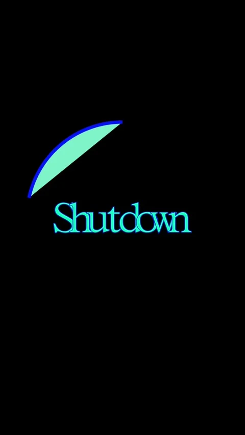 Animated abstract shutdown sequence teal blue motion graphics transition en.. Stock Footage 344285630