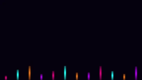 Animated Abstract Sound Waveforms in Neon Colors Across Black Background wi.. Stock Footage 340906609