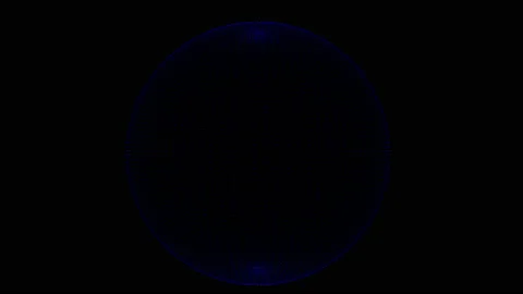 Animated abstract sphere from blue dots Stock Footage 98411853