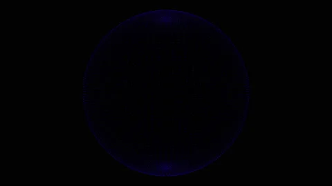 Animated abstract sphere from blue dots Stock Footage 98412143