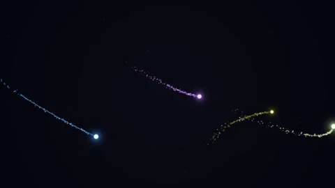 Animated Abstract Streaks of light on a dark space background Stock Footage 327943705