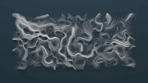 Animated abstract swirly trails. Line curves and wires. Movement of the fib.. Stock Footage 234937119