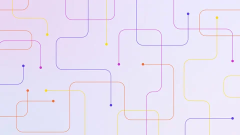 Animated abstract technology background. connected dots, circuit board. data Video stock 220784571