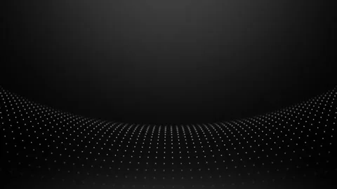 Animated abstract technology dark background random dots and grid black Stock Footage 317444834