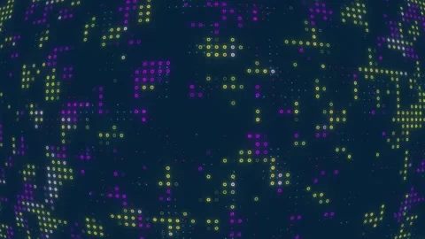 Animated abstract technology dark background. glowing random dots and grid... 스톡 동영상 332584164