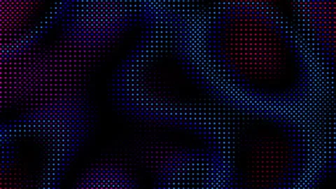 Animated abstract technology dark background random blue and red led dots and Stock Footage 339478190