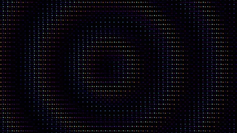 Animated abstract technology random dots and grid 4K on black background. Loop Stock Footage 337142185