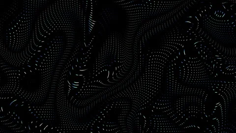 Animated abstract technology random dots and grid 4K on black background. Loop 動画素材 339062718