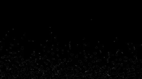 Animated abstract technology random dots and grid 4K on black background. Loop Stock Footage 340576360
