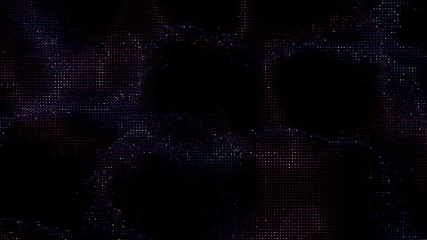 Animated abstract technology random dots and grid 4K on black background. Loop Stock Footage 340578339