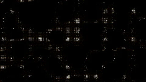 Animated abstract technology random dots and grid 4K on black background. Loop Stock Footage 340579160