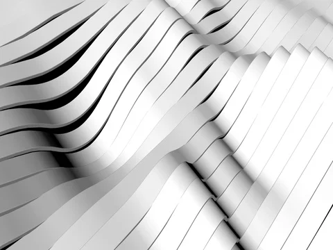 Animated Abstract White Wavy Bands Stock Footage 76835540