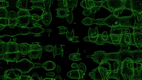 Animated Abstraction Green on a black background 库存影片 129289596