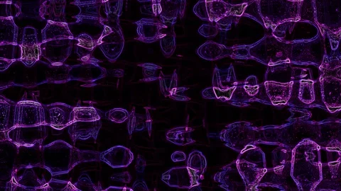 Animated Abstraction Purple on a black background Stock Footage 129289741