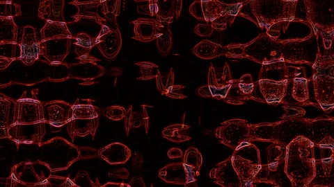 Animated Abstraction Red on a black background 库存影片 129289915