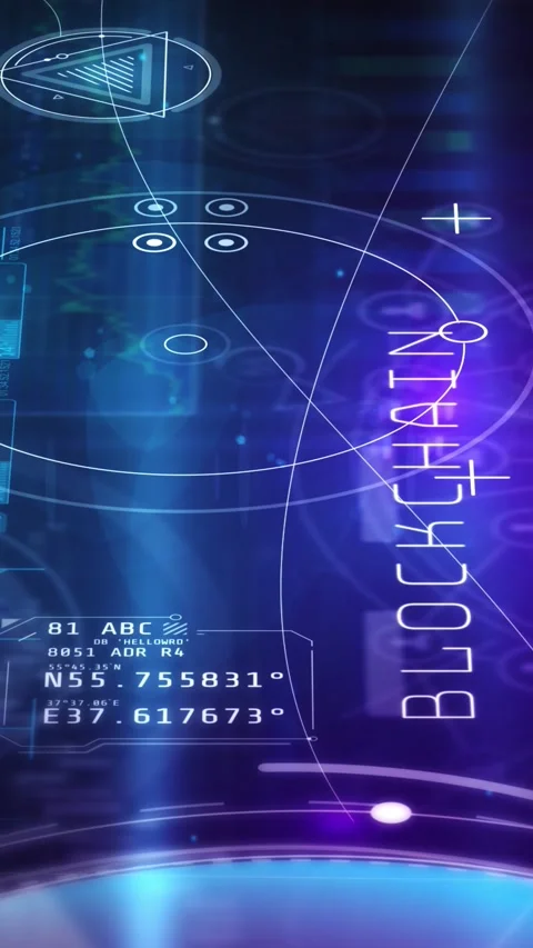 Animated abstraction on the theme of blockchain. Stock Footage 247532668