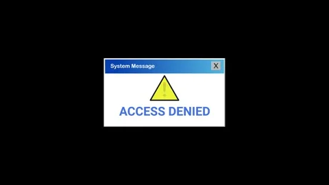 Animated Access Denied System Pop up, Cybersecurity Alert with Close Button Stock Footage 312415830