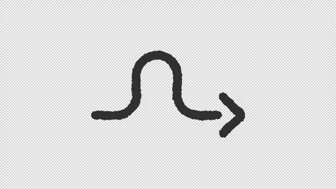 Animated adaptable path forward charcoal stroke icon Stock Footage 340285125