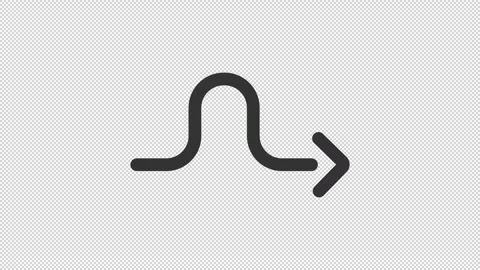 Animated adaptable path forward line icon Video stock 337776099