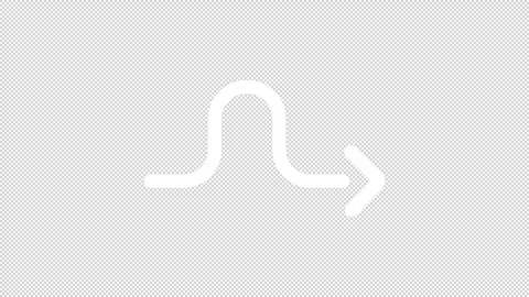 Animated adaptable path forward white line icon Stock Footage 342242830