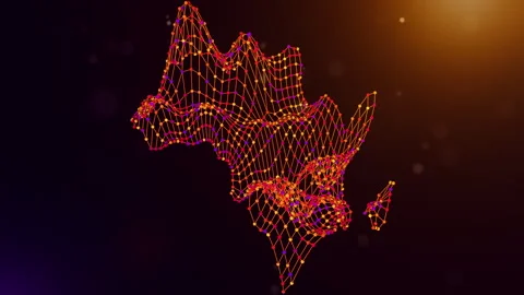 Animated Africa Neural Network Technology Map Visualization Stock Footage 336932650